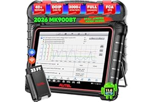 Autel MaxiCOM MK900BT OBD2 Diagnosis Coche, 2025 MK900-BT Actualiza de MK900 MK808S MK808BT MX808S, Escáner Bidirecional como MP900 MX900, 3000+ Prueba Activa, 40+ Servicio, CANFD DOIP, Todo Sis, SO11