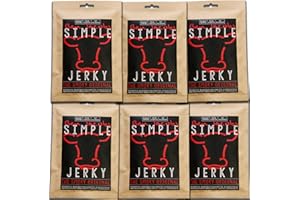 BEN JACOBS Beef Jerky Carne de vaca Caja de muestra de cecina, 6 x 50 g, carne de vacuno austriaca de primera calidad alimentada con pasto, sin aditivos ni conservantes (6 x 50g, Smoky Original)