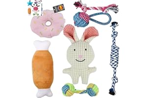 Zedegran "Pack 7 Juguetes para Perros: Juguete Interactivo para Cachorros, Mordedores y Peluche Divertido- Ideal para Perros Pequeños y Medianos. Juguetes masticables para Perros pequeños.