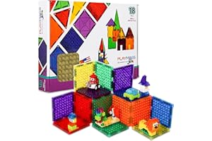 Playmags Piastrelle magnetiche, mattoncini magnetici da Costruzione, Blocchi magnetici esclusivi, Sviluppo delle abilità, dai 3 Anni in su (Piastrelle in mattoncini Piccoli)