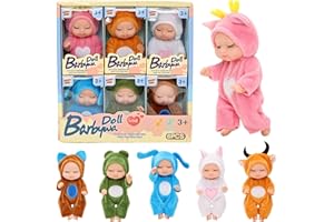 Miunana Mini Bambola Neonato Sleeping Dolls Bambini Ragazze Realistici Bambolotti Bambole Piccole Giocattolo Bamboline in Miniatura per Bambini Ragazzi Ragazze (6 Bambole (Stile 4))
