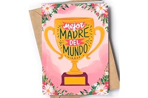 GREETING CARDS FOR EVERYONE Tarjeta Felicitación Mamá - Tarjeta Felicitación Día de la Madre - Postal Gracias Mamá - Regalo Original para Madre - Tarjeta de Cumpleaños para Mamá - Mejor Madre del Mundo