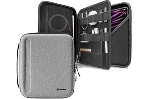 tomtoc portfolio Etui na tablet do 13 calowy iPad Pro M4 2024 OLED, 13 calowy iPad Air M2 2024, 12,9 calowy iPad Pro M2&M1, twarda obudowa do Magic/Smart Keyboard/Adapter/kabel/USB Hub/Apple Pencil
