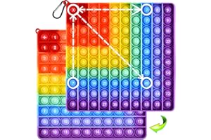 YUEXNKO Popit XXL Fidget Toys, Push Pop Bubble Fidget Sensory Toy, Stress Relief Sensory Toy, Rainbow Multiplication Board, Multiplication for Children, Learning Toy for Additive (Classic Edition)