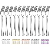 Evanda Stainless Steel Table Fork, 12 Pieces, 20.5 cm, Mirror Polished and Smooth Edge, Easy to Clean, Dishwasher Safe