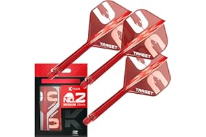 ‎TARGET DARTS Target Darts Nathan Aspinall “ASP” K-Flex Flight & Shaft System, Red | No.2/No.6 Kflex – Short (19mm), Intermediate (26mm), and Medium (33mm) All-in-One K Flex Flights und Shafts