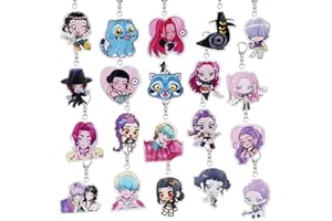 SilverChry Llaveros de Anime para Fans - 20 k-pop Demon Hunters Llavero, Llaveros de Dibujos Animados para Niños, el Regalo de Colección Perfecto para Fans del Anime