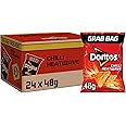 Doritos Chilli Heatwave Vegetarian Tortilla Chips, Perfect for Snacking 48g (Case of 24)