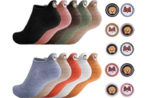 Sporzin Calcetines Mujer Calcetines Tobilleros Mujer Calcetines Mujer Divertidos 10 Pares Calcetines Deporte Calcetines Graciosos Cortos - Sonrisa,En Forma de Corazón,Cachorro,Animal,Algodón