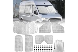 ‎OPALTOOL Opaltool Thermomatte Fahrerhaus Innen für 2019-2024 Mercedes Sprinter, 7-teiliges UV- & Wasserschutz Sonnenschutz Frontscheibe Innen für Wohnmobil Privatsphäre & Temperaturkontrolle