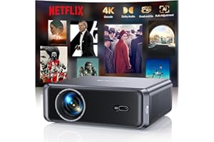 IWIMIUS Proiettore 4K【Compatibile con Netflix & Dolby】1000ANSI Auto Focus/Keystone Proiettore 4K smart tv con WiFi6 Bluetooth, Videoproiettore Full HD 1080P Videoproiettore da esterno/Home Cinema/HDMI ARC/CEC
