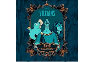 ‎PYRAMID INTERNATIONAL Pyramid - DISNEY VILLAINS 2026 – Broschürenkalender 30×30 cm (aufgeklappt 30×60 cm) mit 12 Motiven von Maleficent, Ursula, Scar & Cruella, Wandkalender für Disney-Fans