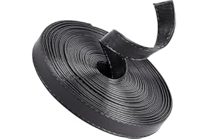 GORGECRAFT 5 m di Strisce di Pelle A Doppia Faccia Lunghe 15 mm Larghezza Borsa A Tracolla Cinturino In Pelle Rotolo Cordino In Liscia Nera Cordino Piatto per Artigianato Fai Da Te