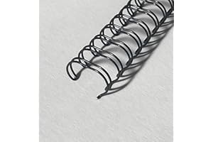 Pavo - Spirale per rilegatura metallo, formato A4, 7.9 mm, suddivisione 3:1, 100 pezzi, per 36-50 fogli, nero