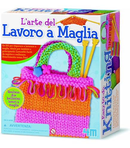 4M L'Arte Del Punto Croce - Kit Ricamo Creativo Per Bambini 8+ - Crea Una Borsa Farfalla, Un Portapenne E 4 Sottobicchieri - 6