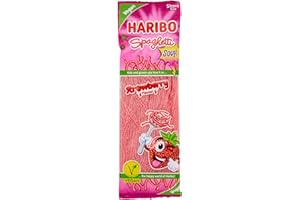 Haribo Spaghetti Fragola, Caramelle Gommose Frizzanti, Gusto Frutta, Vegani, Ideali per Feste e Dolci Momenti di Relax - 200gr