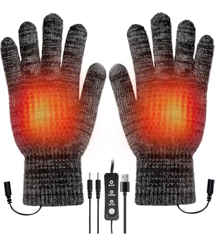 Gobesty Manchon Chauffe-Mains USB 3 Vitesses - Gants Chauffants Électriques Avec Ceinture Réglable Pour Chasse, Camping Et Sports D'Hiver