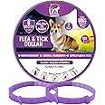 Dog Repellent Treatment, 2 Pack Dog Repellent Collars, Glow in the Dark Adjustable for Small Medium Large Dogs, Natural Waterproof Reflective Design (2 Pack, Purple)