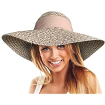 Adrinfly Women Foldable Floppy Wide Brim Straw Sun Hat  display picture 1