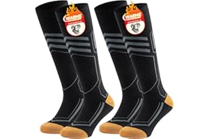 TANSTC Merino Professionell Skisocken Herren Damen Antiblasen Warme Dicke Thermosocken Für Kaltes Wetter Polsterung Kompressionssocken Jugendliche Skistrümpfe Atmungsaktive Schnelltrocknende 2 Paar