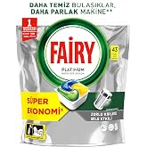 Fairy Platinum Bulaşık Makinesi Deterjanı Kaps&uuml;l&uuml; 43 Yıkama Limon Kokulu
