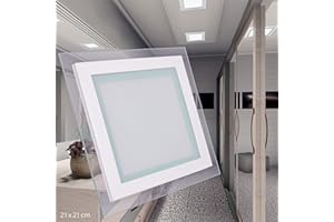 ‎MAX K O M F O R T max K O M F O R T LED Panel 18W ECKIG quadratisch warmweiß Glasrand leuchtend Einbaustrahler Einbauleuchte Deckenstrahler Deckenleuchte Deckenlampe Ultraslim Slim EEK: A