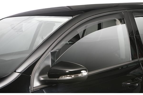 Déflecteurs latéraux compatible avec Citroen Jumpy 2007-2016 / Fiat Scudo 2007-2016 / Peugeot Expert 2007-2016, Gris fumé, Rauchgrau