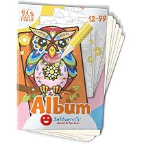 Sabbiarelli Sand-it For Fun – Album Animaux au Volant – 5 Dessins Adhésifs A5 pour Sand Art | SABLE COLORÉ NON INCLUS | Loisirs Créatifs pour Enfants 5-12 ans