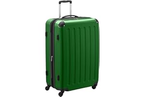 HAUPTSTADTKOFFER Alex - Großer Hartschalen-Koffer, TSA, 4 Doppel-Rollen, Trolley, Rollkoffer, Reisekoffer, Volumenerweiterung, 75 cm, 119 Liter, Grün