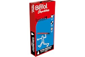 Berol Colour Broad Fibre Tipped Pen - Black, Pack of 12