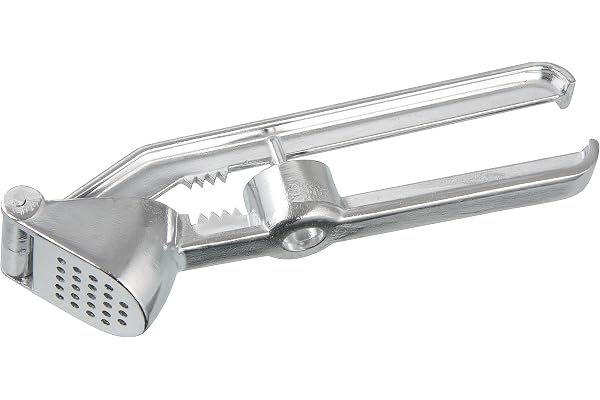 FACKELMANN vitlökspress/avbitare av aluminium, 15,5 cm i