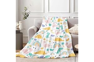 LINGQIANG Dinosaurier Kinder Decke für Jungen, 130 x 150 cm Fleece Flauschige Dino Kuscheldecke für Mädchen Geburtstag Geschenke, Weich Warm Dinosaurier Wohndecke Sofadecke für Teenager Couch Sofa Bett Deko