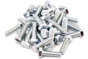 SINGULARITY SUPPLIES M6 (6mm x 20mm) Hex Bolt (Fully Threaded Setscrew) - Steel (Pack of 40)