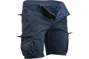 Instinct Bermuda Uomo Cargo Pantaloncini con Tasche Laterali Shorts Pantaloni Corti Slim Fit Multi-Tasche in Cotone Tasconati