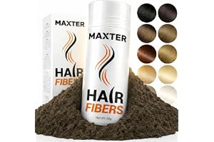 Maxter HÅRFIBER Mellanbrun – 100% naturliga hårmikrofibrer av bomull i pulverform för att omedelbart dölja skallighet och alo