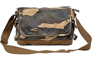 Gootium Canvas Shoulder Bag - Vintage Cross Body Messenger Bag Mens Satchel 15.6"