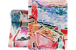 Berkin Arts Etui na iPada Mini 4./5. generacji (7,9 cala) 2019 2018 2017 2016 2015 etui folio z artystycznym krajobrazem, uchwyt na ołówki, automatyczne budzenie/sen, różowa podpórka (widok Collioure