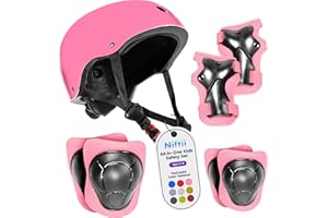 Niftii Kids Helmet with Pads - Adjustable Multi-Sport Complete Safety Gear for Cycling, Skateboarding & Scooting, Ideal for Boys & Girls Ages 3-15 Kids Bike Helmet Set