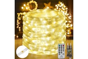 Buudala Luci Albero di Natale 50M 500LED, Catena Luminosa Esterno Luci di Natale Interno IP67 Impermeabile, 8 Modalità Catena LED Natalizie per Esterno Giardino Balcone Festa Matrimonio