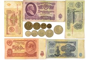 HOBBY OF KINGS URSS Complet DÉFINI : Collection DE Billets en 1961 9 PIÈCES Russe SOVIÉTIQUE KOPECKS + 5 Rouble