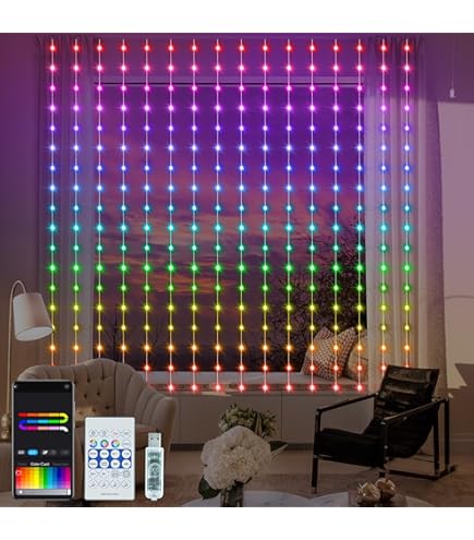 Rideau Lumineux LED Intelligent, Guirlande Lumineuse Féerique