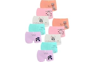 LOREZA ® 10 Culottes de Filles Coton sous-vêtements Hipster Slip