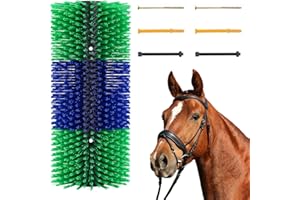 TwoWin Livestock Scratch Brushes, Full Massage Grooming Brush, Emotionally Soothing, Relieves Itching on Back of Livestock Brushes for Horse, Cattle, Sheep, Pig