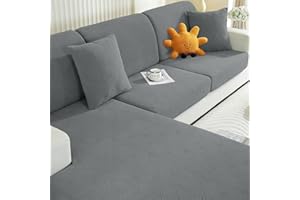 Ystyle Copriseduta Divano Elasticizzato, Copri Cuscini Divano, Coprisedile Per Divano, Universale Copricuscini Per Divani, Copricuscino Copri Seduta Divano(Grande 1 Posto, Grigio Chiaro)