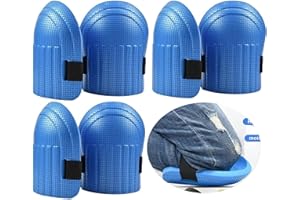 BEOIUCZZY 3 Paar Knieschützer für Haus und Garten, Leichtes Wasserdichtes Kniepolster aus EVA-Schaumstoff mit Anpassbaren Riemen für Gartenarbeit, Hausreinigung, Bauarbeiten, Blau