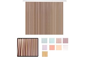 LUCA HOME - Cortina Puerta Exterior e Interior - Cortina de Puerta en PVC alumnio - Cortina fácil instalación - Evita Insectos y bichos (Marrón Beige, 90cm)