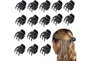 16 Pezzi Clip per Capelli Plastica, VEGCOO Pinze per Capelli Fermagli per Capelli Antiscivolo, Artiglio di Capelli di Medie Dimensioni per Ragazze e Donna (B)