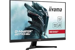 Ecran iiyama G-Master, ecran pc Gamer, G2770HSU-B6 27" Red Eagle, Fast IPS, 1920x1080 @180Hz & 0.2ms, 300cd, Haut-parleurs, HDMI, DP, USB HUB (4x3.2), Black Tuner