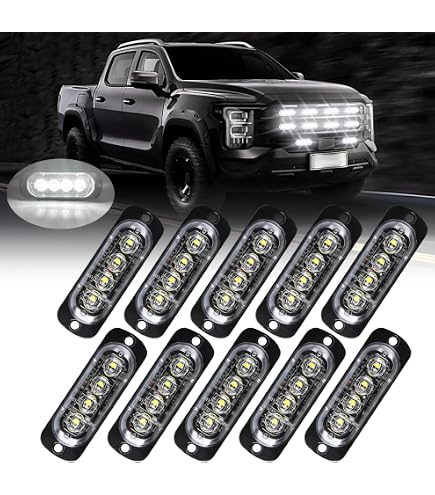 White Hella RDX Style Led Flush fit Kelsa Bar Marker Lamp Light 12-24V LAML003 | UK