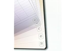 TIPOME Registro generico formato A4 21x30cm con pagine numerate dall'1 al 50 - Blocco con spirale